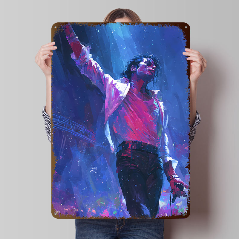 Desk Setup Poster - Michael Jackson on Stage Poster Customized