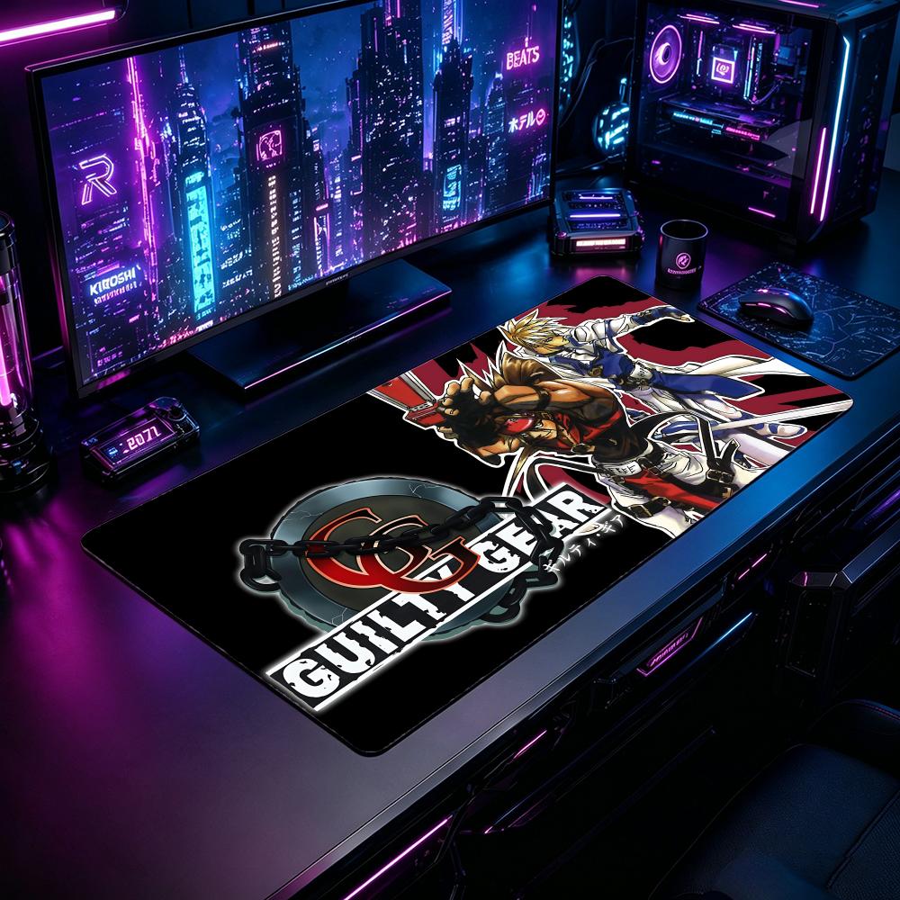 Desk Setup Laptop And Pc - Gaming Mouse Pad GGuilty Gear Mouse