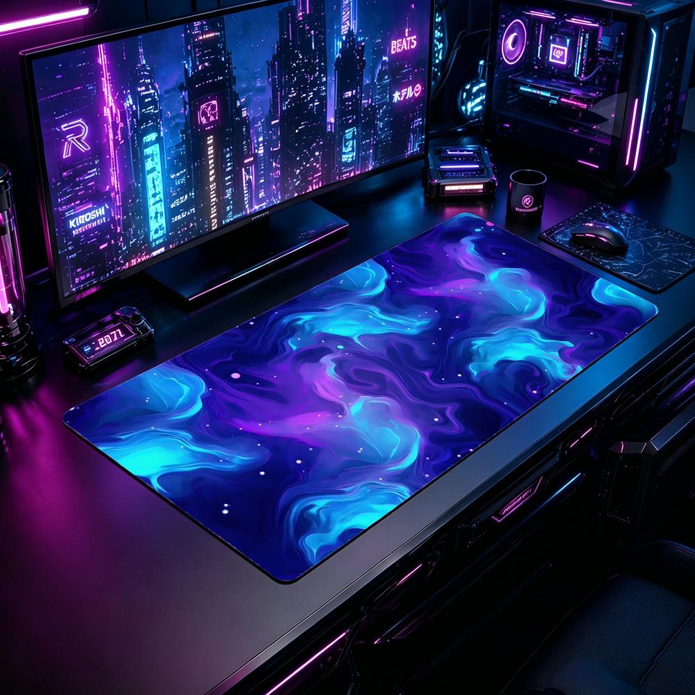 Desk Setup Laptop And Pc - Gaming Mouse Pad GGradient Color Mouse