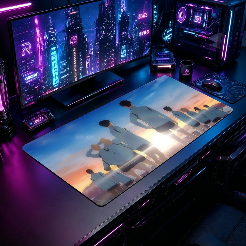 Desk Setup Laptop And Pc - Gaming Mouse Pad RRun with the