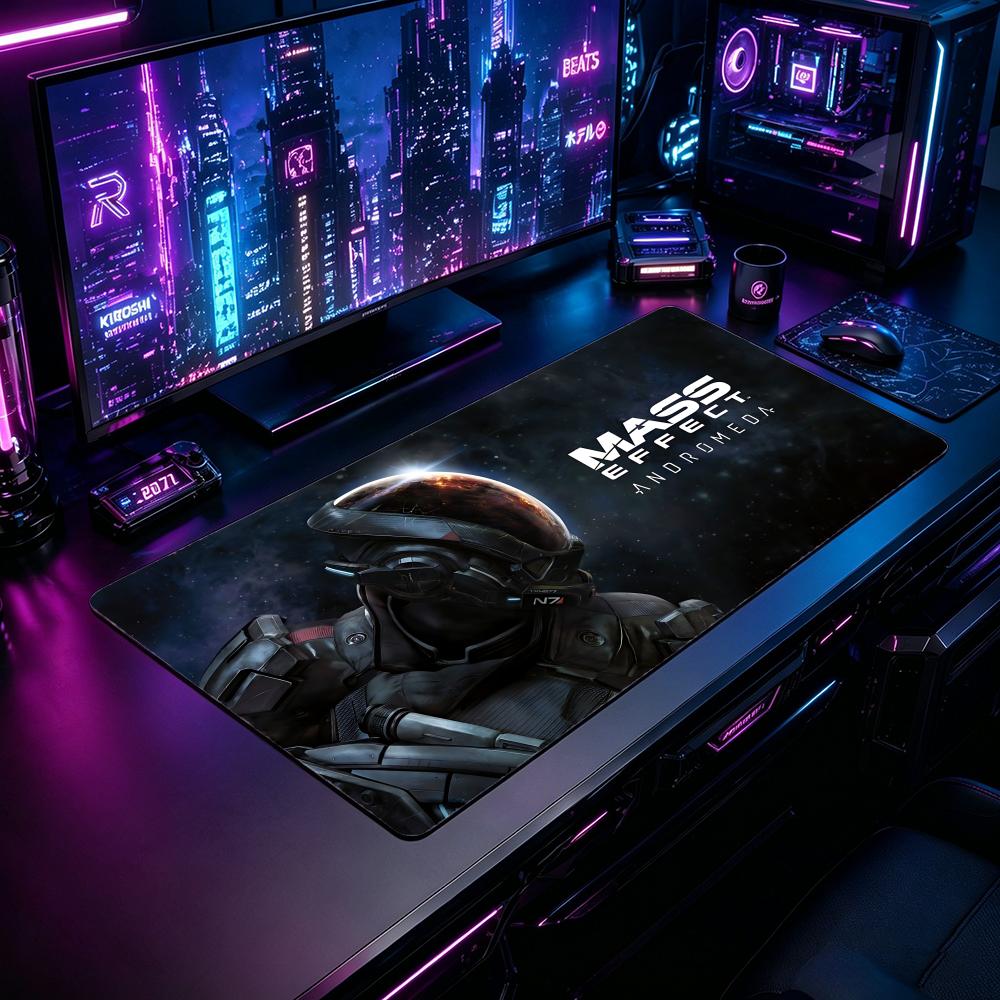 Desk Setup Laptop And Pc - Gaming Mouse Pad MMass Effect Mouse
