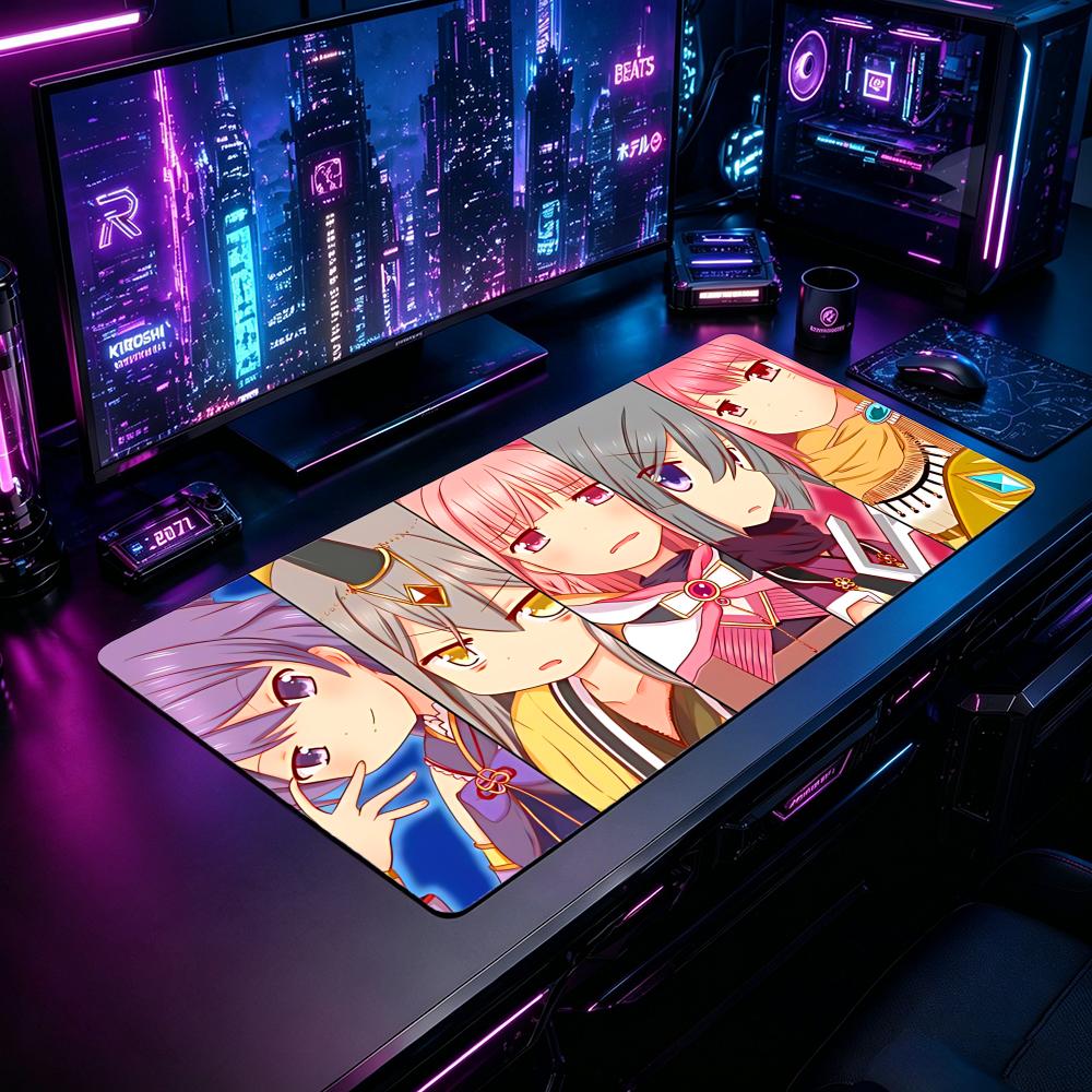 Desk Setup Laptop And Pc - Gaming Mouse Pad MMagia Record Mouse