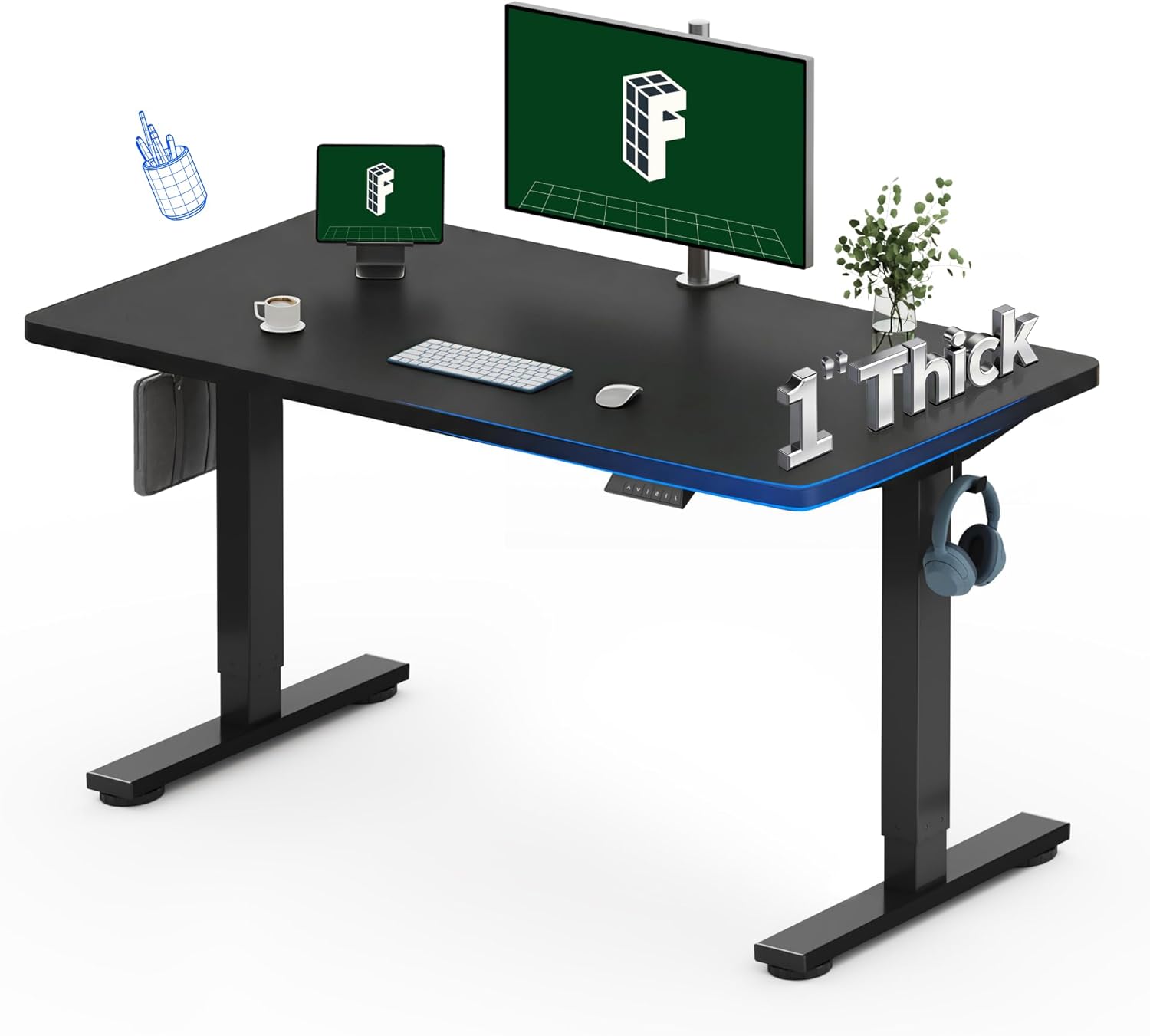 Electric Standing Desk 48 x 24 - Desk Setup One Monitor recension och pris
