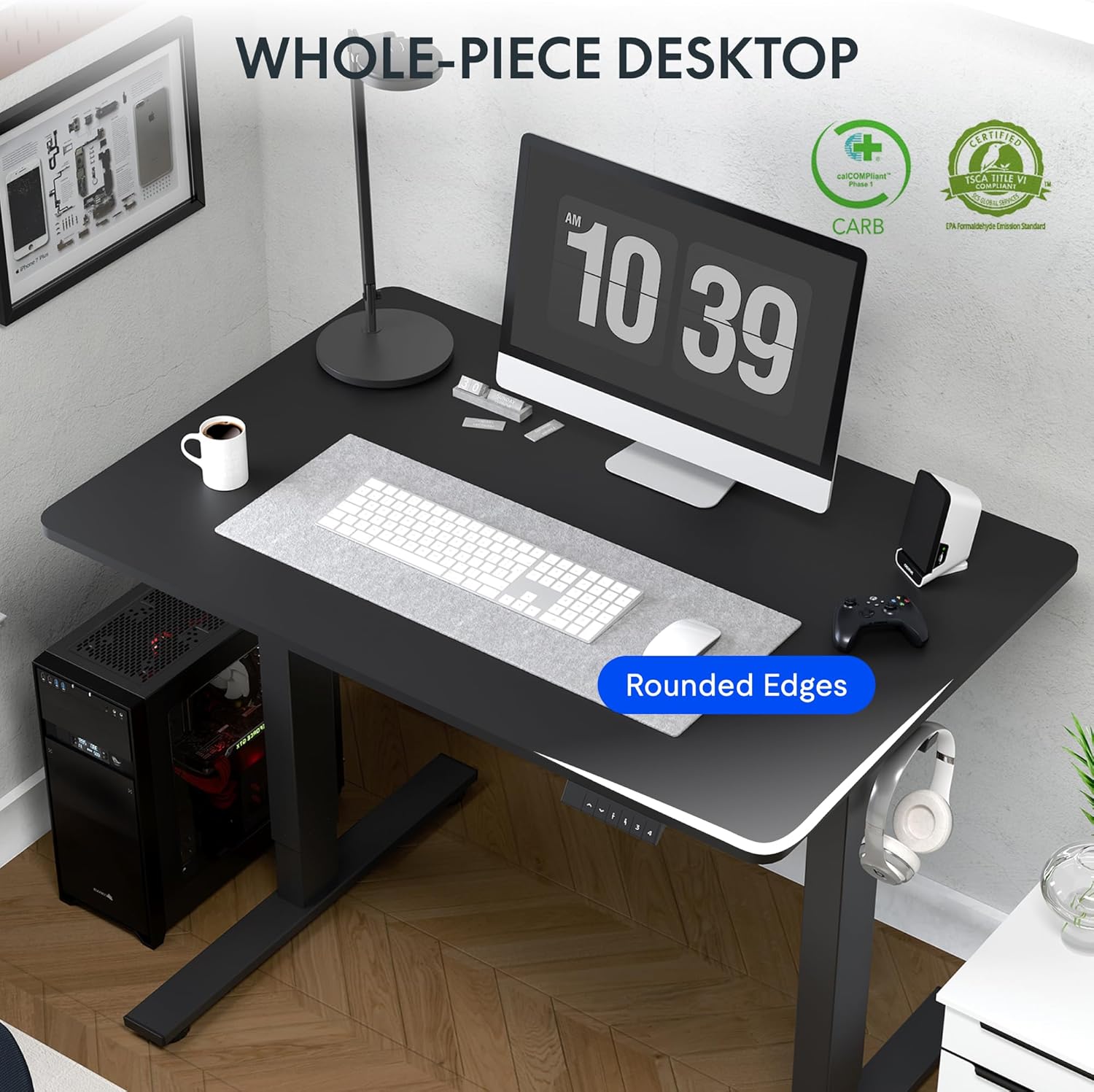 Electric Standing Desk 48 x 24 - Desk Setup One Monitor recension och pris