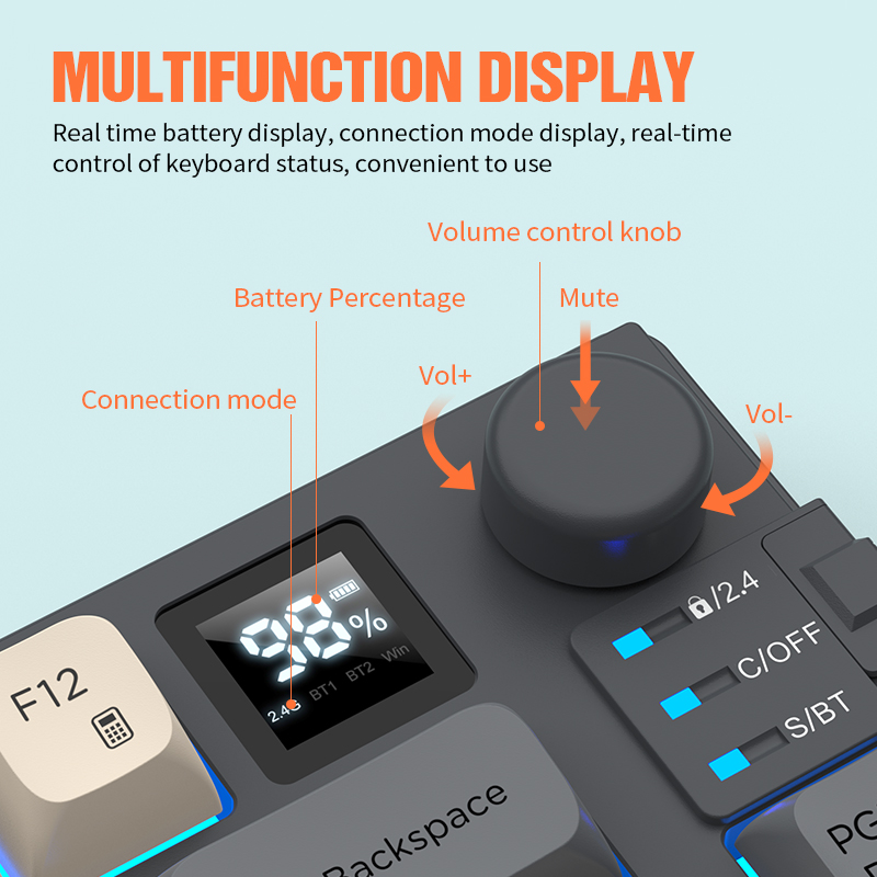 New Dual-Mode 80 Keys Wireless - Desk Setup Keyboard recension och pris