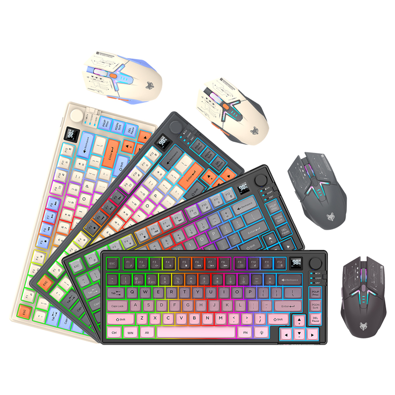 New Dual-Mode 80 Keys Wireless - Desk Setup Keyboard recension och pris