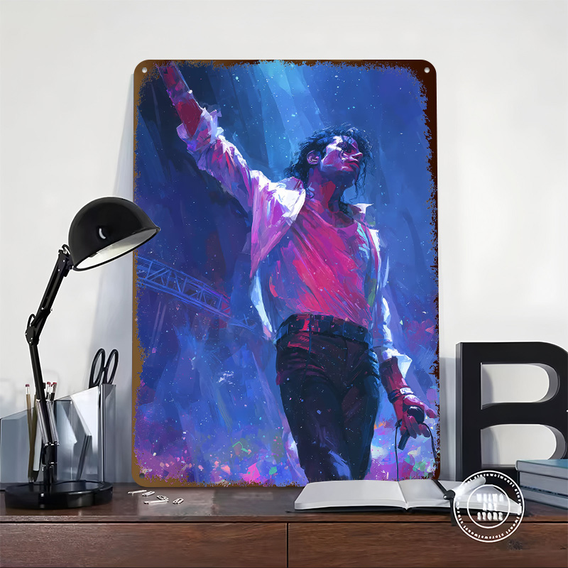 Michael Jackson on Stage Poste - Desk Setup Poster recension och pris