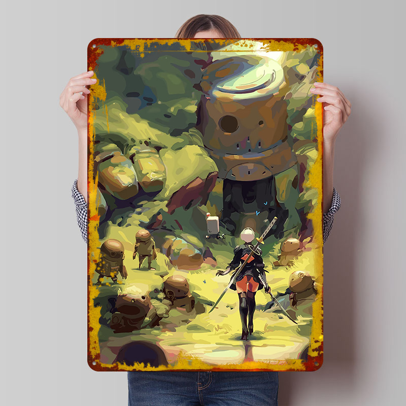 Nier Automata: 2B in Forest Me - Desk Setup Poster recension och pris