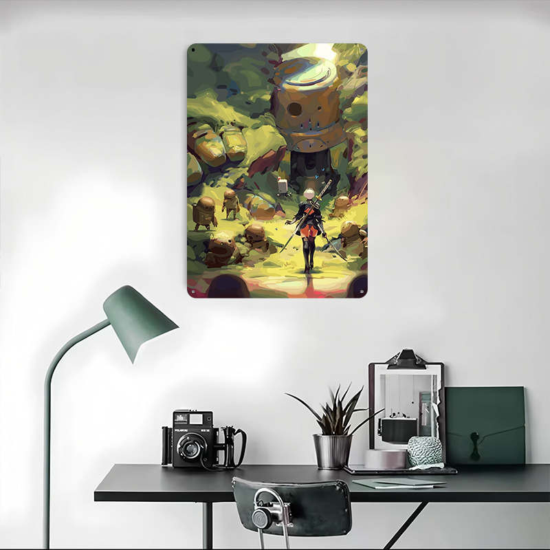 Nier Automata: 2B in Forest Me - Desk Setup Poster recension och pris