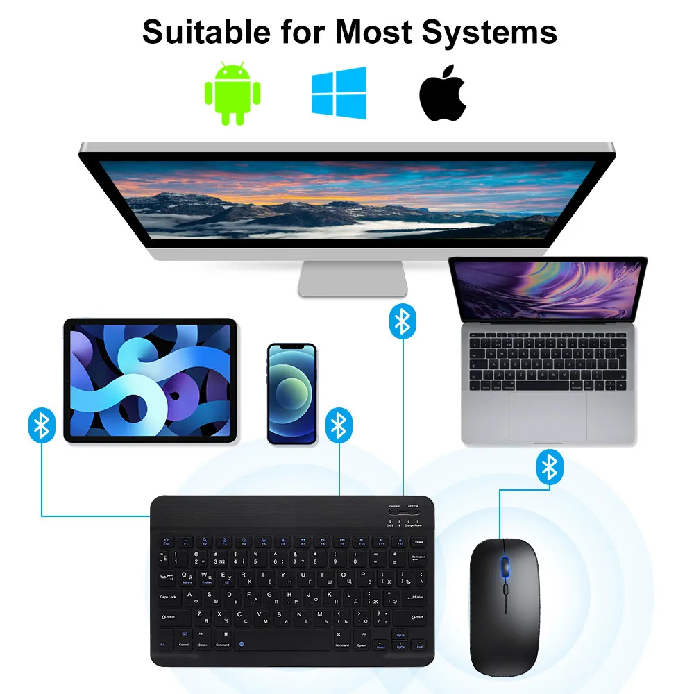 New 2025 Bluetooth Wireless Ke - Desk Setup Keyboard recension och pris