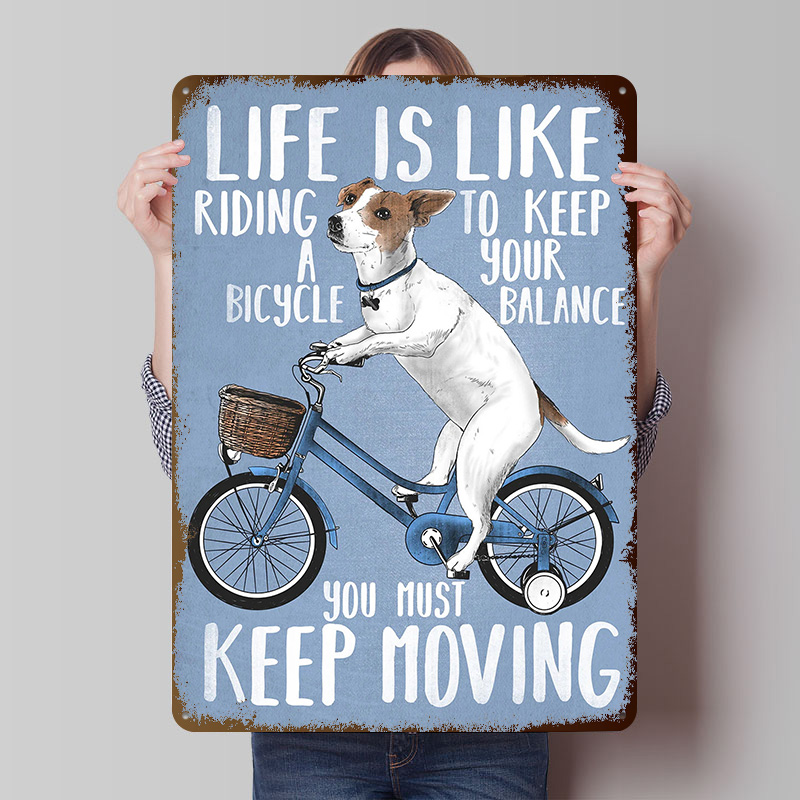 Life Is Like Riding a Bicy Met - Desk Setup Poster recension och pris