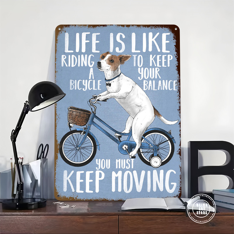 Life Is Like Riding a Bicy Met - Desk Setup Poster recension och pris