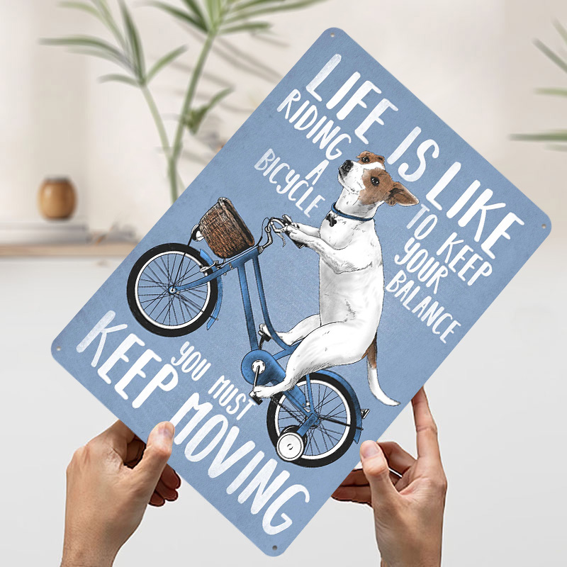 Life Is Like Riding a Bicy Met - Desk Setup Poster recension och pris