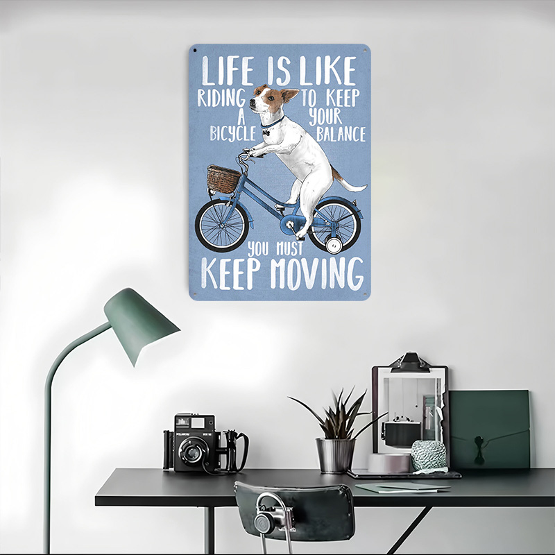 Life Is Like Riding a Bicy Met - Desk Setup Poster recension och pris