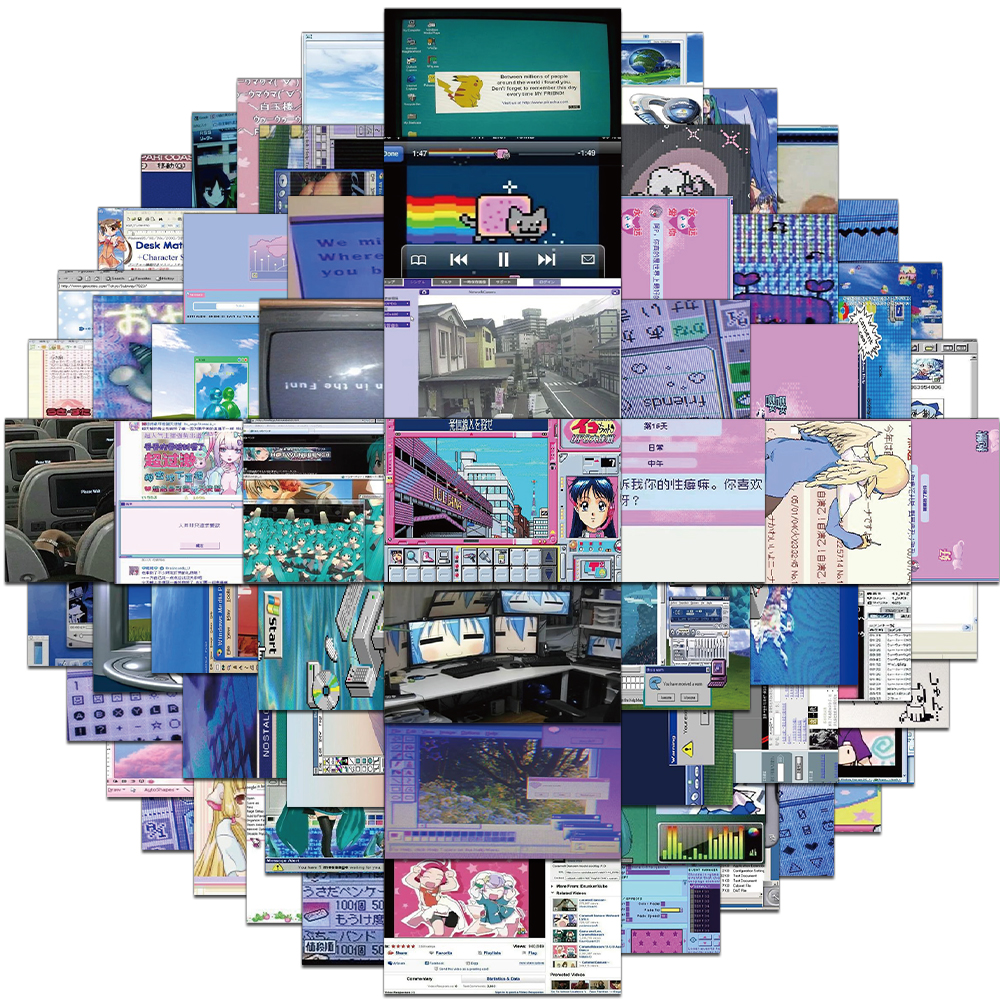 64PCS Creative Webcore Ancient - Desk Setup Poster recension och pris