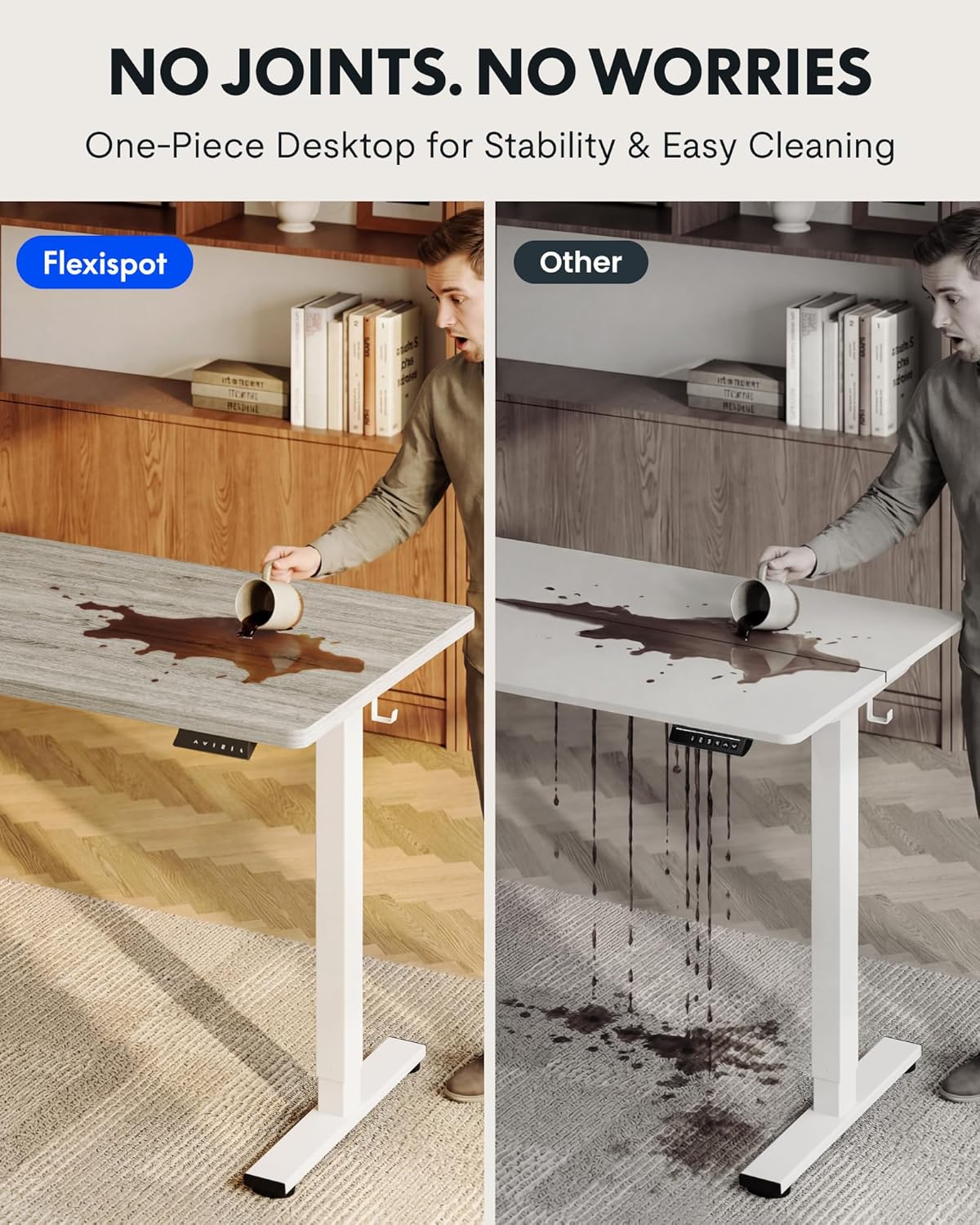 One-Piece Electric Height Adju - Desk Setup One Monitor recension och pris