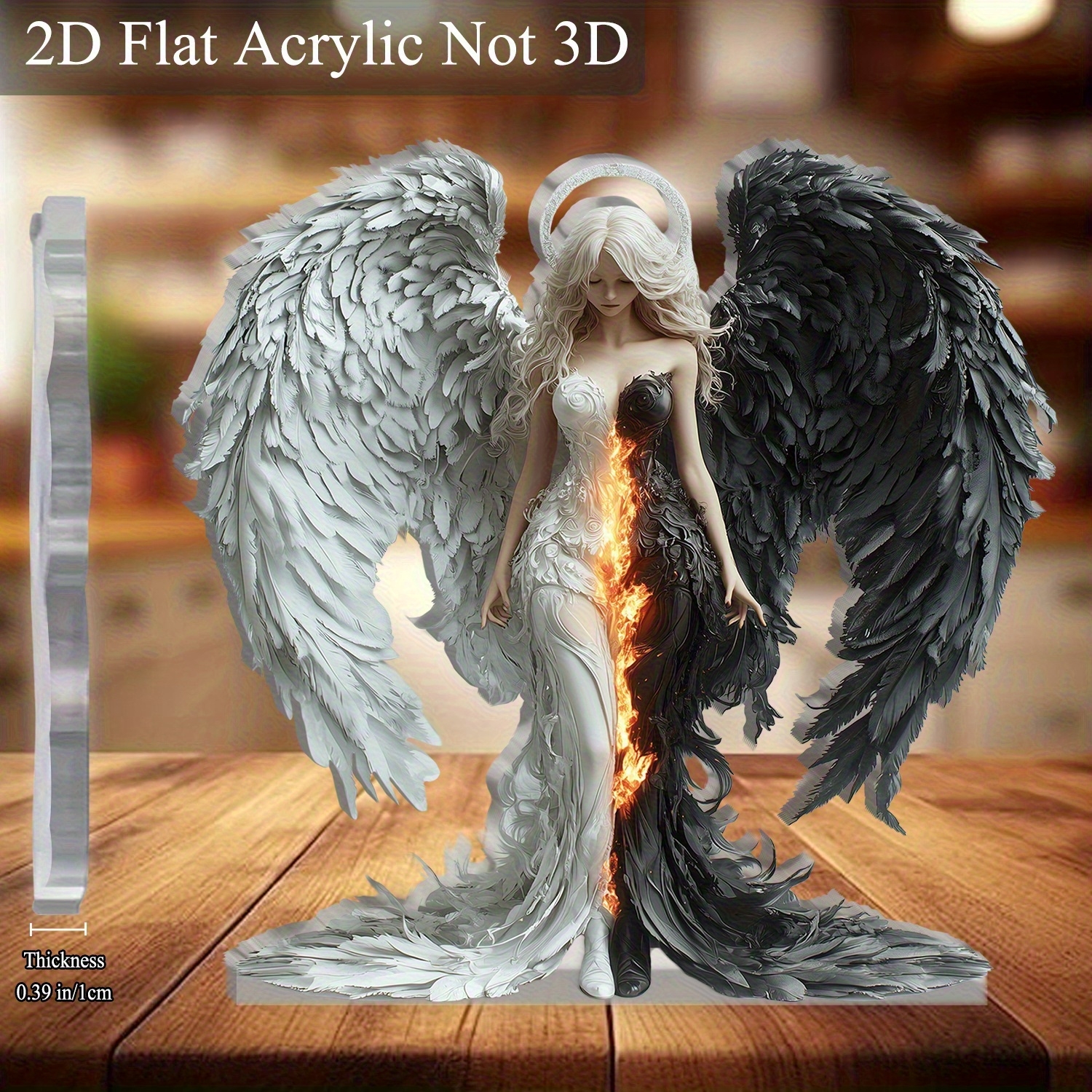 8in 2D Angel And Devil Wings A - Desk Setup Photo recension och pris