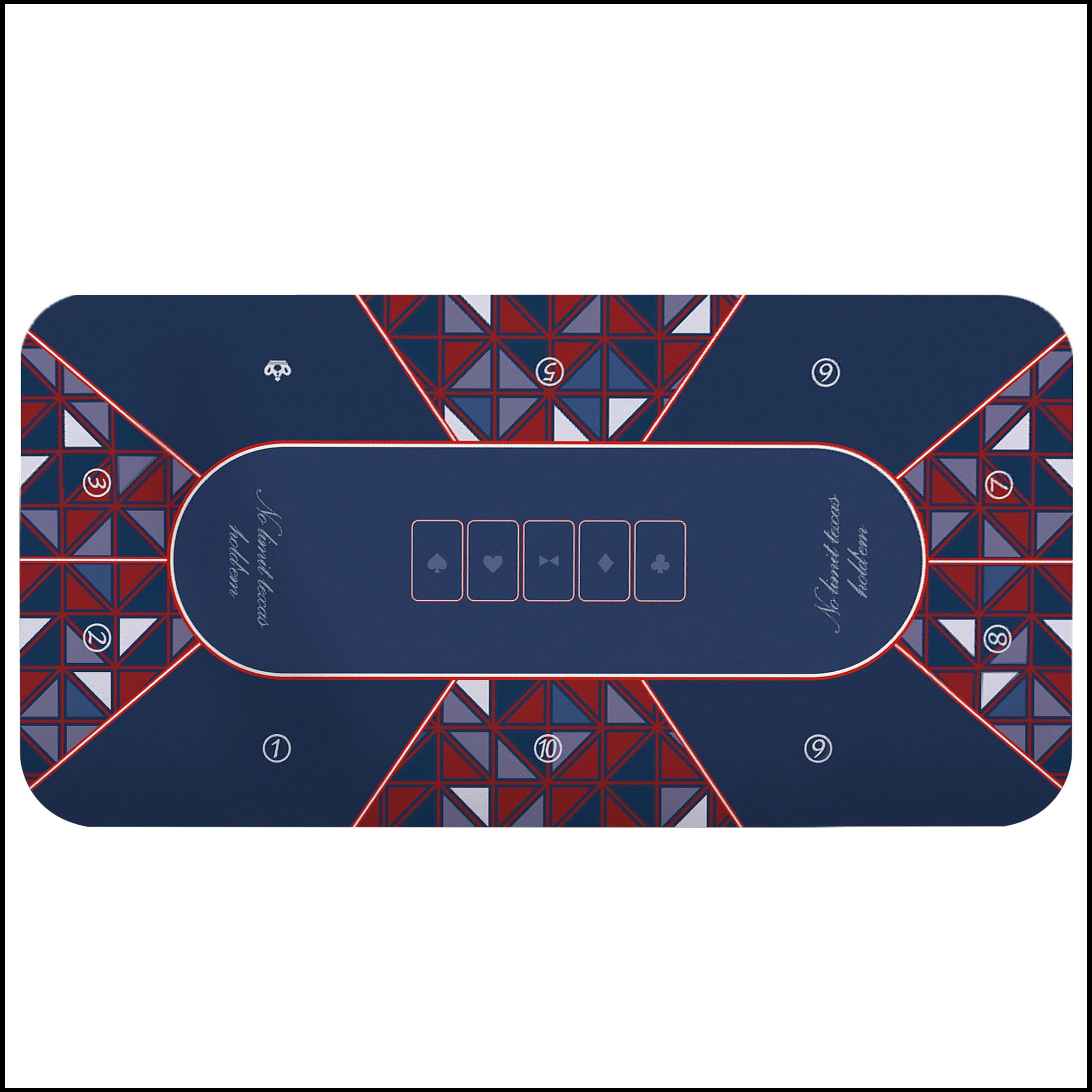 120x60cm/180x90cm Texas Hold ' - Rubber Mat Desk recension och pris