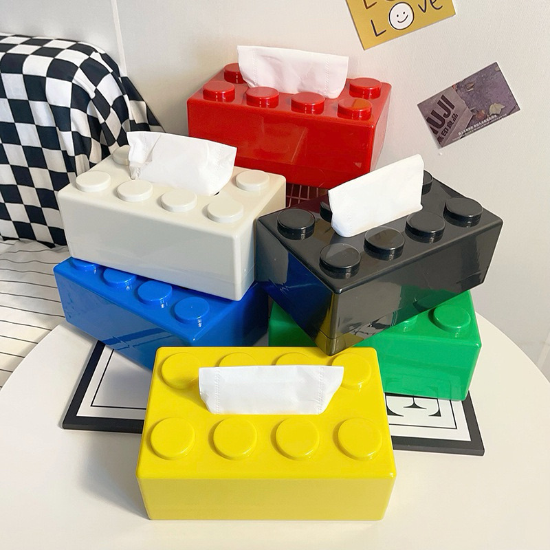 Building Block Shaped Tissue B - Desk Setup Developer recension och pris