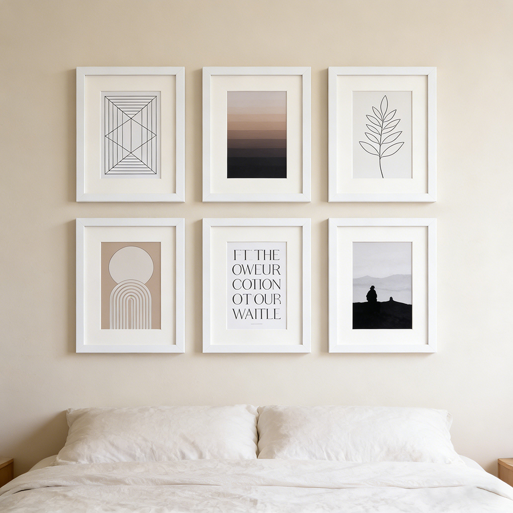 2 Pack White Picture Frame Set - Desk Setup Poster recension och pris