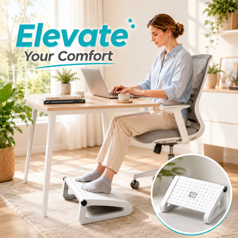 Adjustable White Triangle Ergo - Desk Setup Ergonomic recension och pris