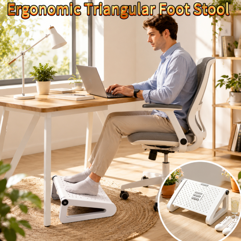 Adjustable White Triangle Ergo - Desk Setup Ergonomic recension och pris