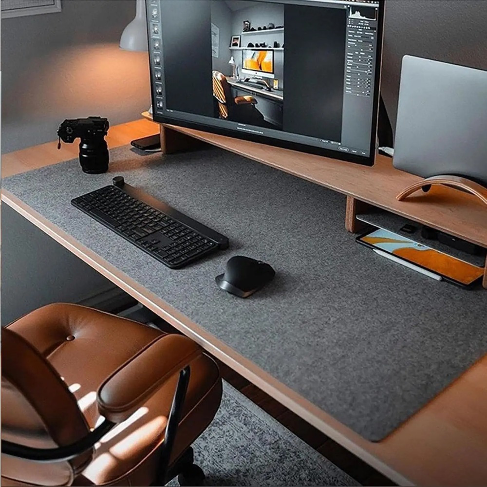 Felt Desk Mat Computer Mat for - Desk Setup Ergonomic recension och pris