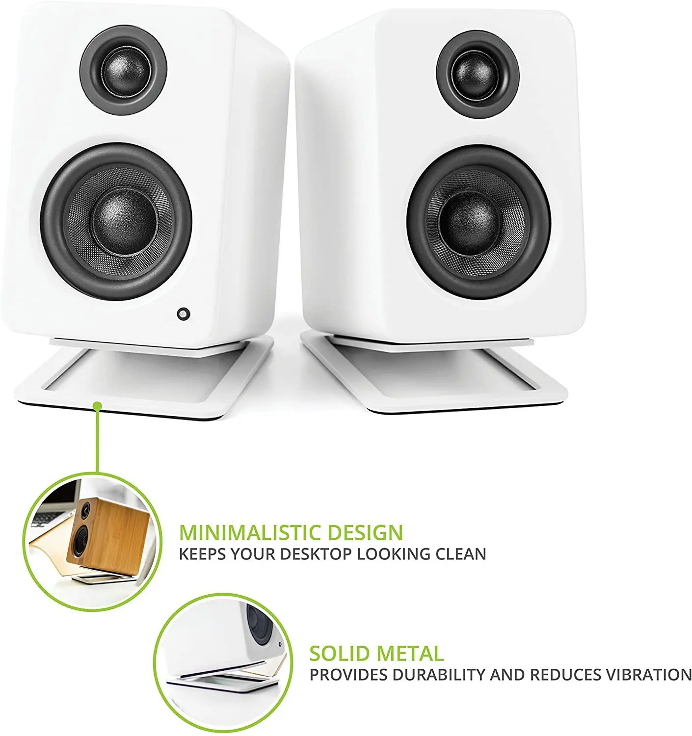 2pcs Desktop Speaker Stands fo - Desk Setup With Speakers recension och pris