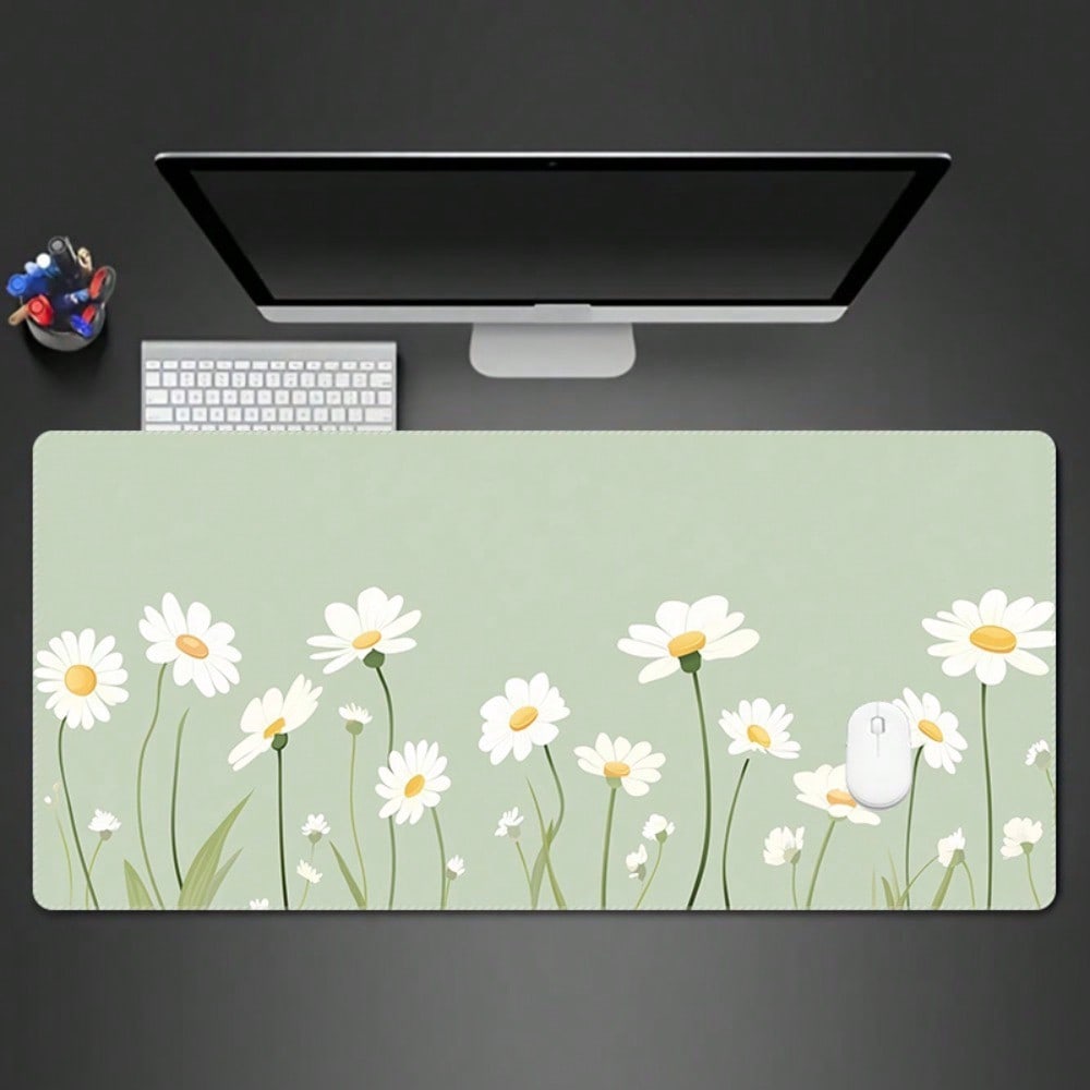 Large Daisy Design Gaming Mous - Desk Setup With Laptop recension och pris