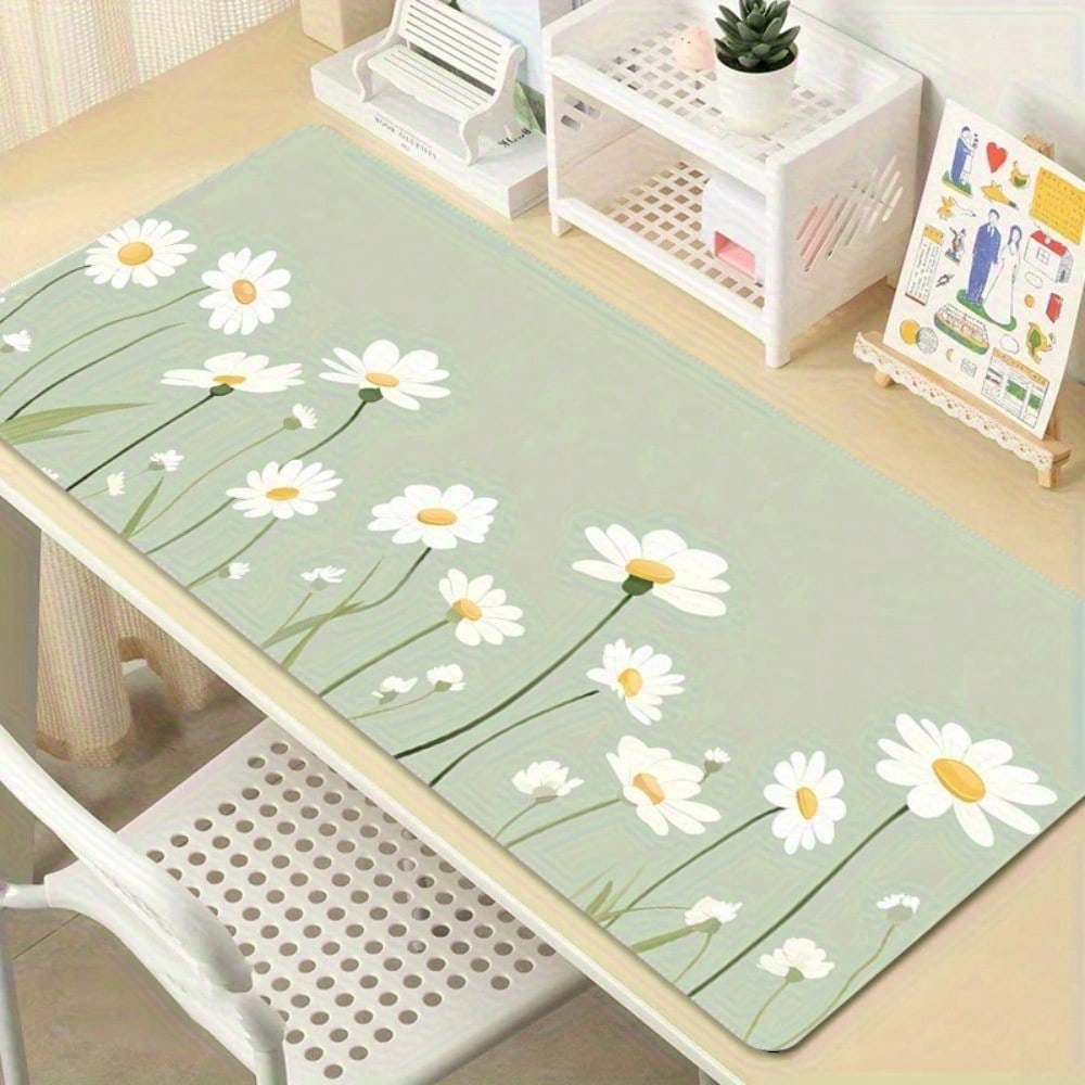 Large Daisy Design Gaming Mous - Desk Setup With Laptop recension och pris