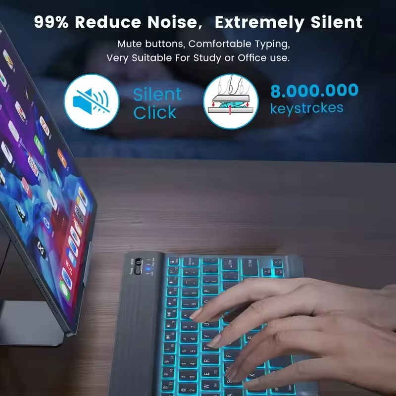 New Ultra Slim Portable 7 Colo - Desk Setup Keyboard recension och pris