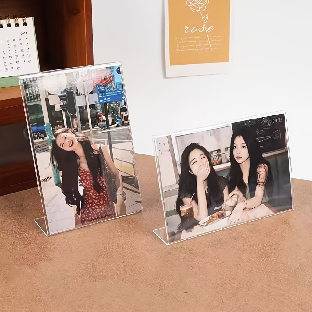 4-Pack Acrylic Sign Holder | T - Desk Setup Poster recension och pris