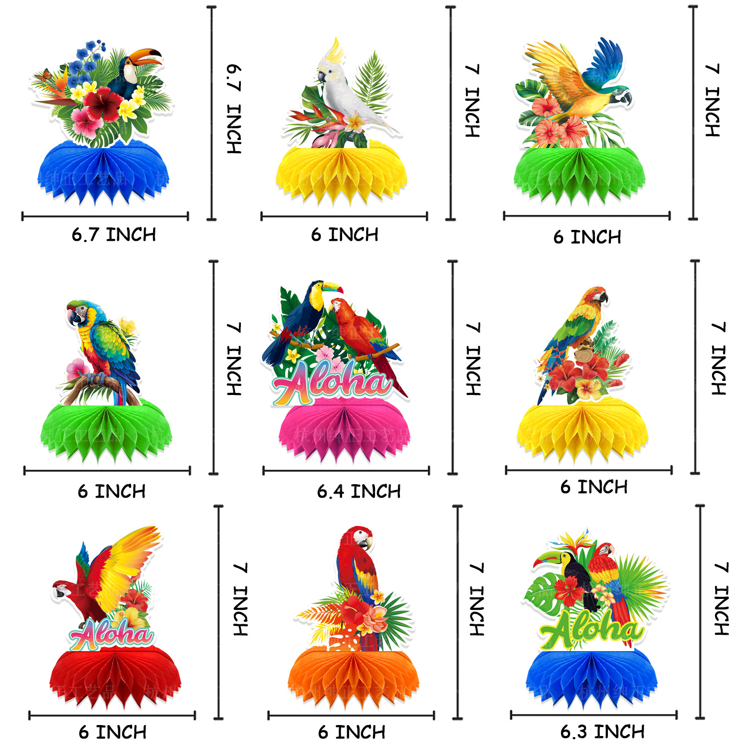 9Pcs Tropical Hawaii Theme Tou - Desk Setup Photo recension och pris