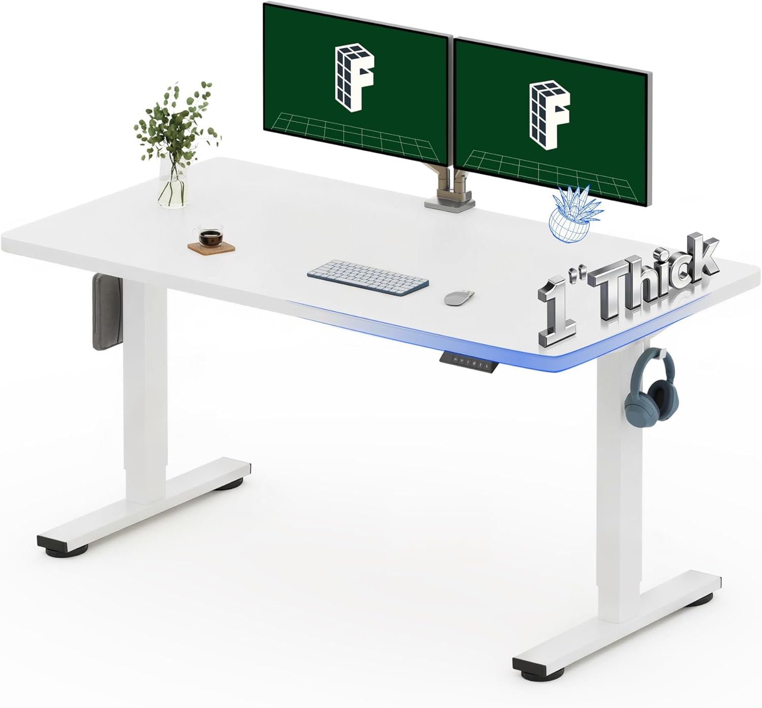 Electric Standing Desk 55 x 28 - Desk Setup One Monitor recension och pris