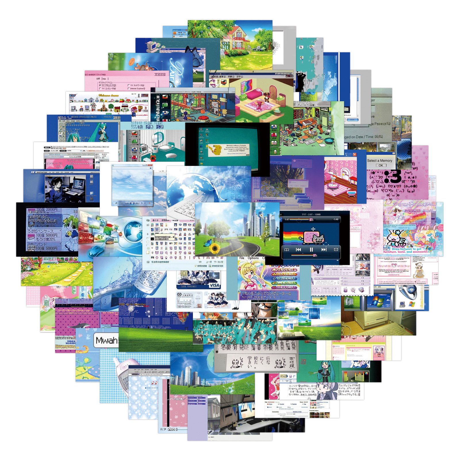75Pcs Creative Webcore Ancient - Desk Setup Poster recension och pris