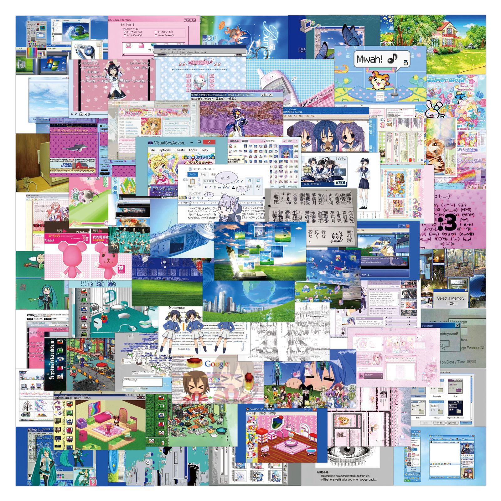 75Pcs Creative Webcore Ancient - Desk Setup Poster recension och pris