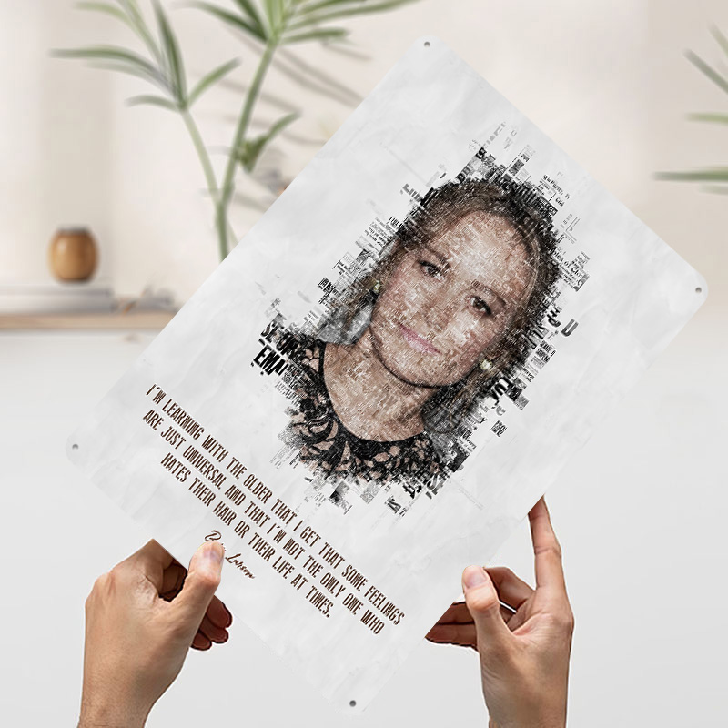 Brie Larson Quote Art Tin Post - Desk Setup Poster recension och pris